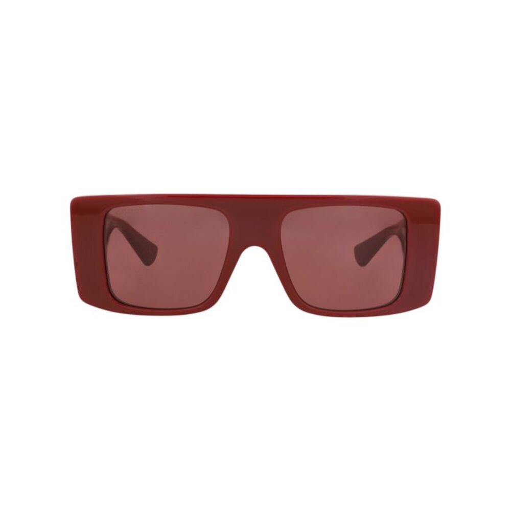 Gucci Square-Frame Recycled Acetate Sunglasses Red Mens